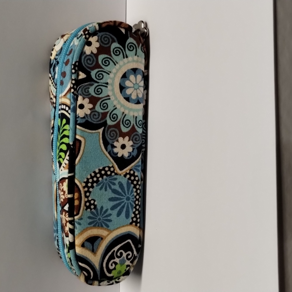 Vera Bradley Blue and Brown Patterned Glasses Case